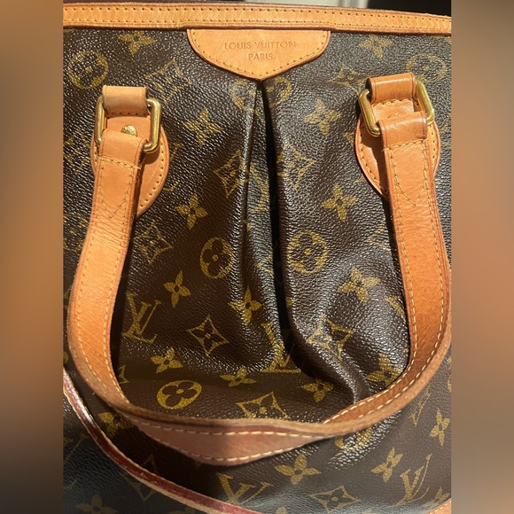 AS IS ….Louis Vuitton Palermo Classic Brown Monogram Bag- SM TEAR BOTTOM OF BAG - Picture 5 of 15